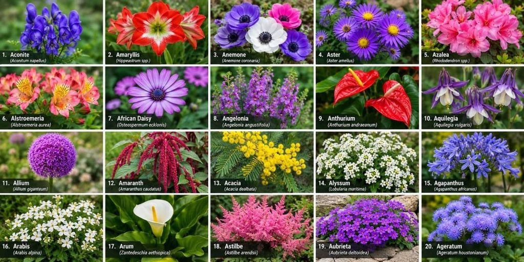TOP 20 flowers that start with A