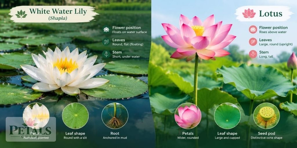 Shapla vs Lotus- Bangladesh Shapla Flower