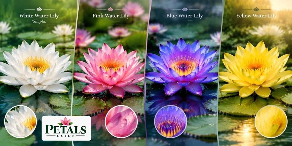 Different Types and Colors of Water Lilies