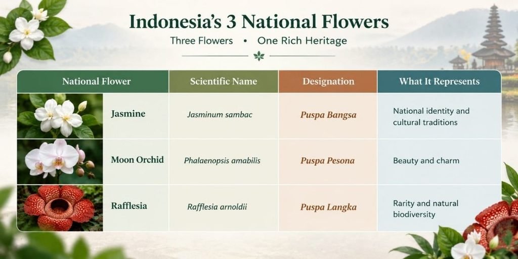 What Are the National Flowers of Indonesia